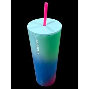 Brand New Starbucks Summer 2023 Technicolor Paint Cold Cup Tumbler 24oz